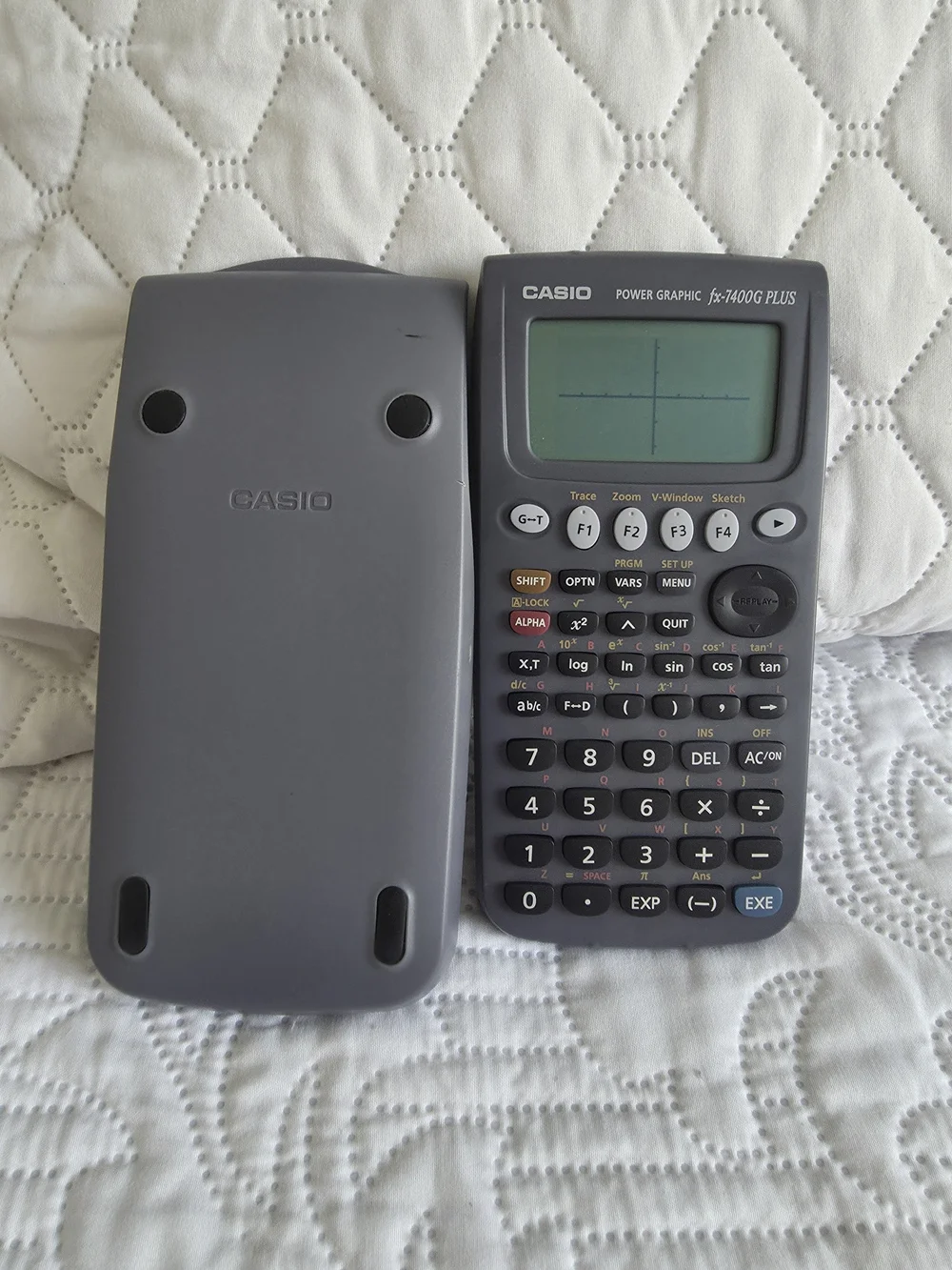 Casio Gray Graphing Calculator with Removable Cover